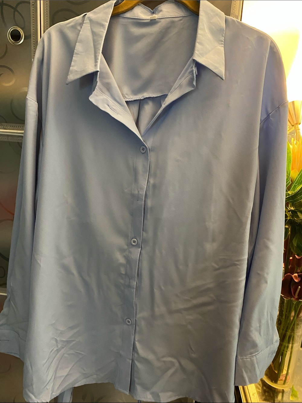 NWOT, Light Blue Tie-Up Shirt